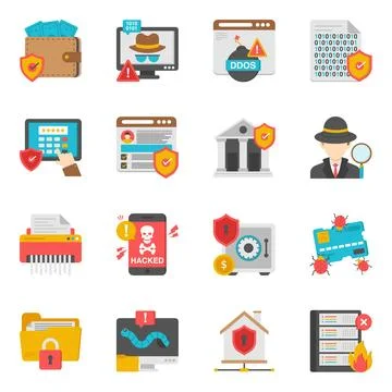 Pack of Safety Flat Icon Stock-Illustration