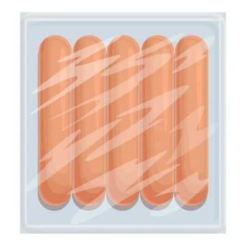 Pack of sausages vector illustration Illustrazione stock