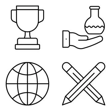 Pack of Science Care Linear Icons Stock-Illustration