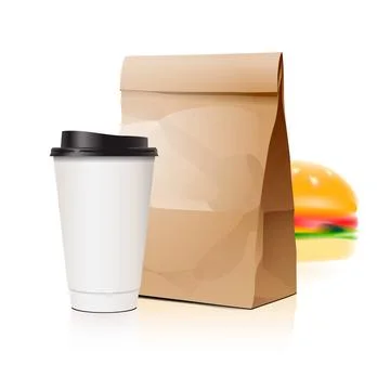 Pack set with cup and package Pack set with cup and package, vector Eps10 ... 写真素材