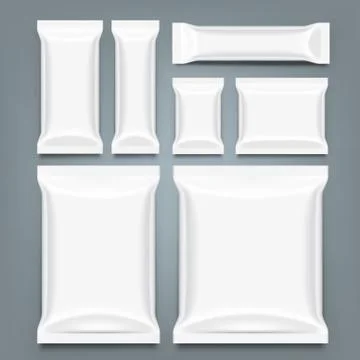 Pack For Snacks, Chips, Or Other Food Set Stock Illustration