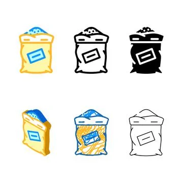 Pack spice bag color icon vector Stockillustratie