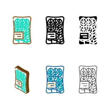 Pack spinach color styles icon vector Stock Illustration