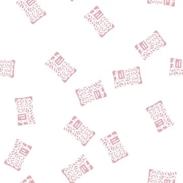 Pack spinach glyph vector seamless pattern Illustrazione stock