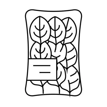 Pack spinach line icon vector illustration Stock Illustration