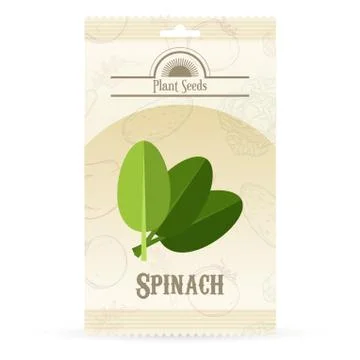Pack of Spinach seeds icon Stock Illustration