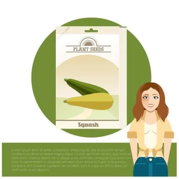 Pack of Squash seeds icon Stock Illustration