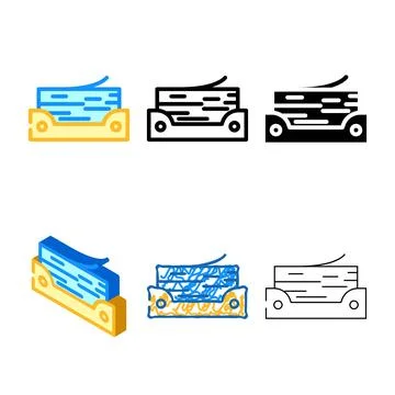 Pack stack folded paper towels color icon vector Stock Illustration