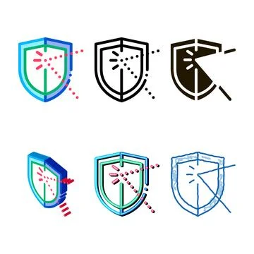 Pack strike for defense icon vector outline 库存插图