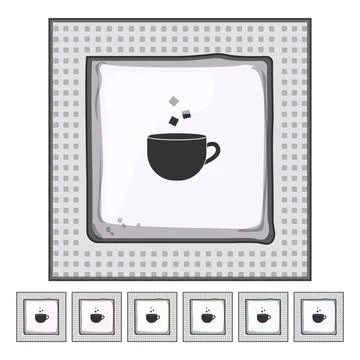 Pack sugar bag cartoon vector graphic Stock Illustration