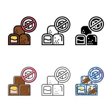 Pack sugar free chocolate candy color icon vector Stock Illustration