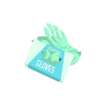 Pack Of Surgeon Silicon Gloves Stock Illustration