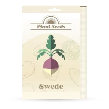 Pack of Swede seeds Stock Illustration