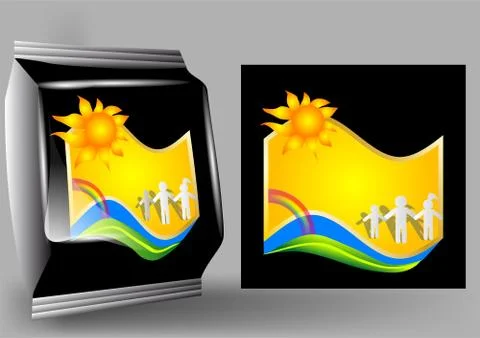 Pack of sweets Stock Illustration