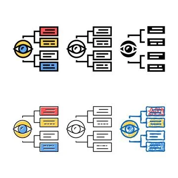 Pack tasks vision color icon vector Stock Illustration