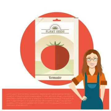 Pack of Tomato seeds Stock Illustration