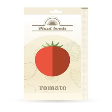 Pack of Tomato seeds Illustrazione stock