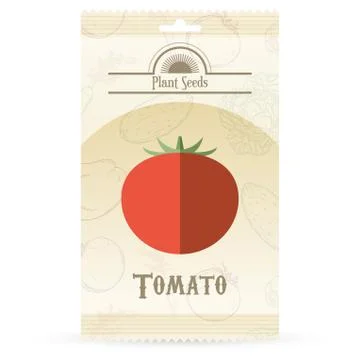 Pack of Tomato seeds Stock Illustration