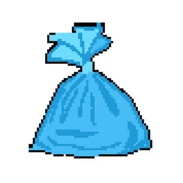 Pack trash bag pixel art vector illustration Stock Illustration
