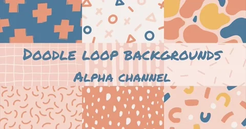 Pack of trendy looping backgrounds with ... | Stock Video | Pond5