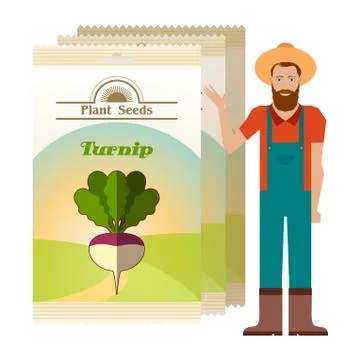 Pack of Turnip seeds icon Illustrazione stock
