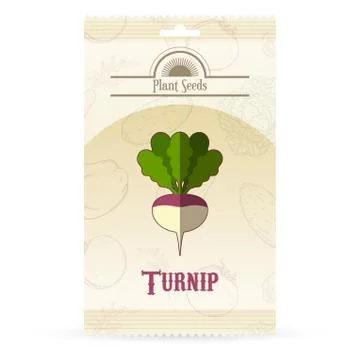 Pack of Turnip seeds icon Illustrazione stock
