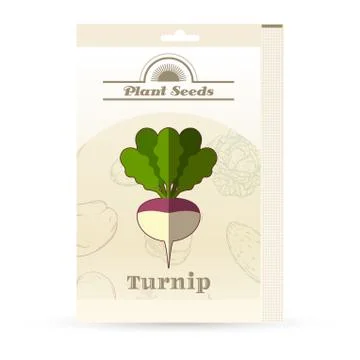 Pack of Turnip seeds icon Stock Illustration