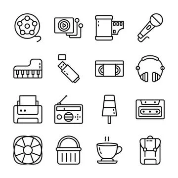 A Pack of UI Icons Illustrazione stock