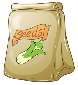 A pack of vegetable seeds Stock Illustration
