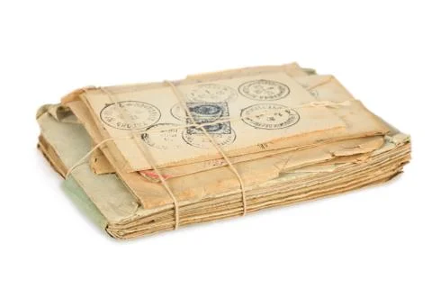 Pack of vintage letters 库存照片