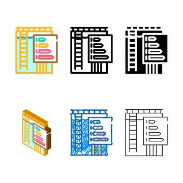 Pack water management efficient color icon vector Ilustración de archivo