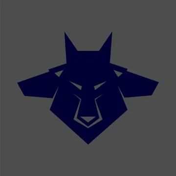 Pack of wolf heads 库存插图