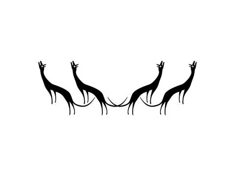 A Pack of Wolves, Naive Illustration Stock Illustration