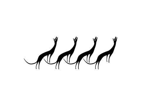 A Pack of Wolves, Naive Illustration Stock Illustration
