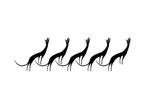 A Pack of Wolves, Naive Illustration Stock Illustration