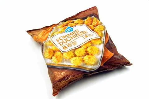 Package of Albert Heijn Pommes Duchesse Stock Photos