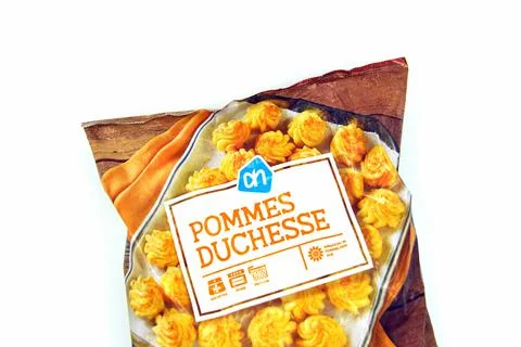 Package of Albert Heijn Pommes Duchesse Stock Photos