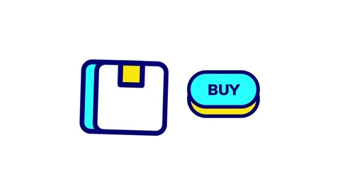 Package and Buy Button Stock Footage 335638028