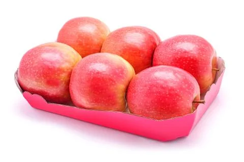 Package of apples Stock Photos