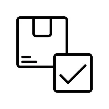 Package Arrived icon, the order has arrived at its destination. Stock Illustration