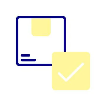 Package Arrived icon, the order has arrived at its destination. Stock Illustration