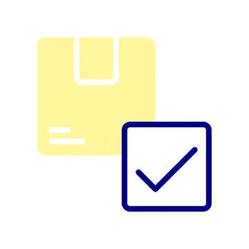 Package Arrived icon, the order has arrived at its destination. Stock Illustration