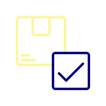 Package Arrived icon, the order has arrived at its destination. Stock Illustration