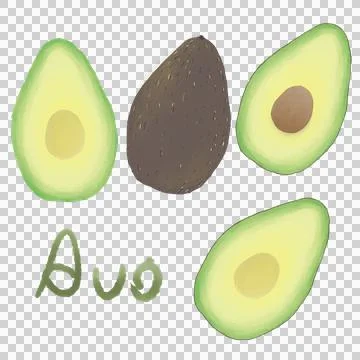 Package of avocado Stock Illustration
