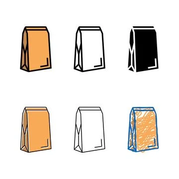 Package bag color icon vector diversity Stock Illustration