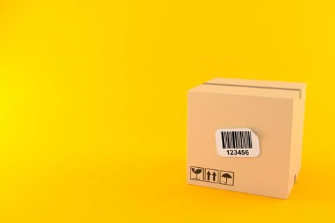 Package with barcode Illustrazione stock