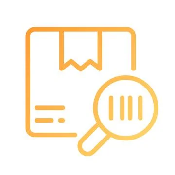 Package barcode tracking pixel perfect gradient linear vector icon Stock Illustration