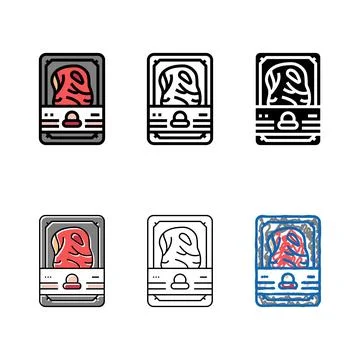 Package with beef meat designs color icon vector Stock Illustration