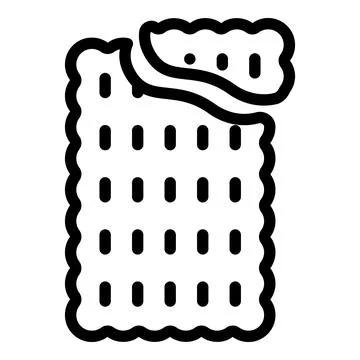 Package biscuit icon outline vector. Food cracker イラスト素材