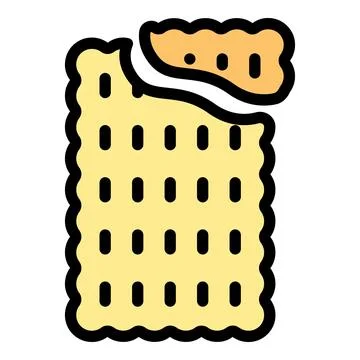 Package biscuit icon vector flat イラスト素材